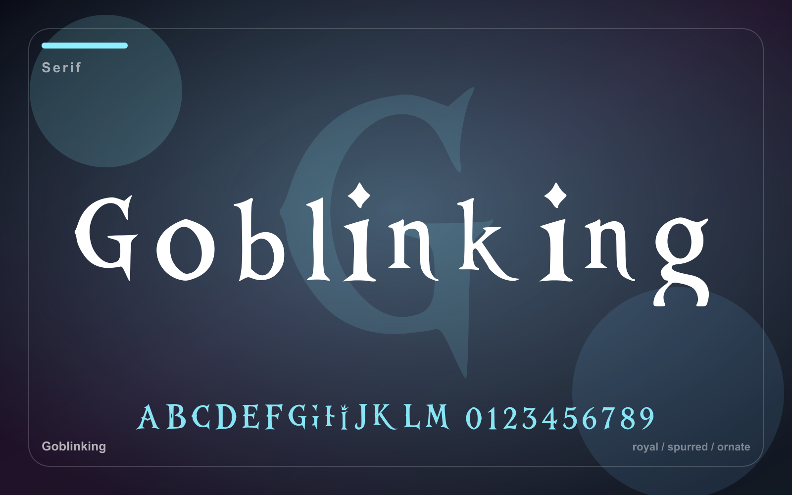 Goblinking poster typography showcase
