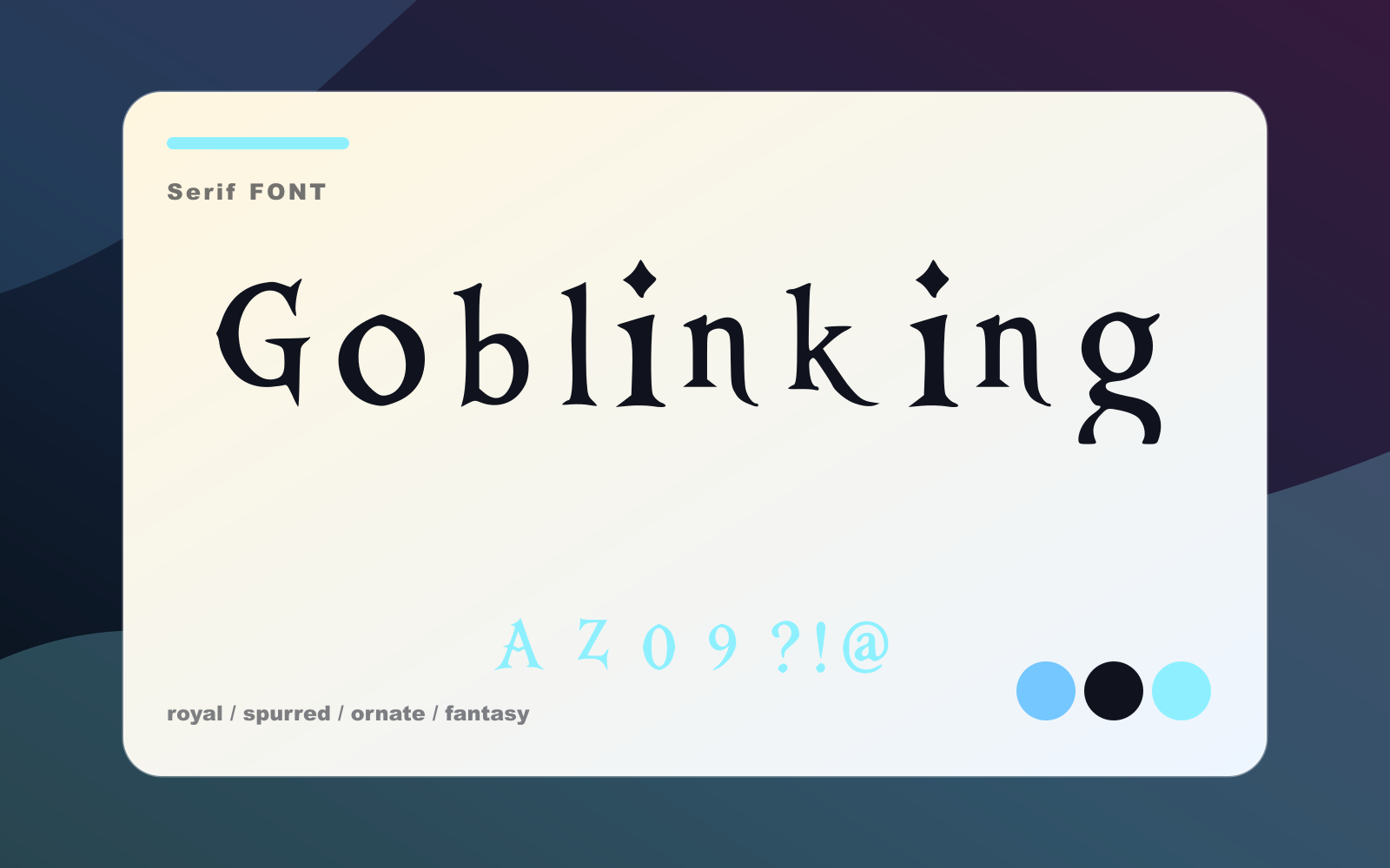 Goblinking cover typography showcase