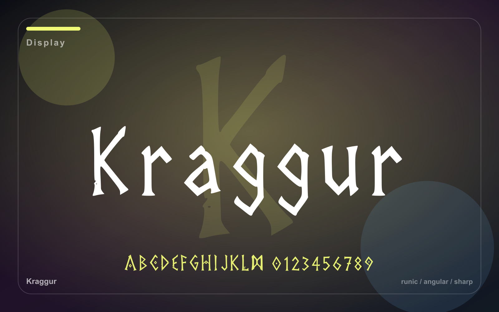 Kraggur poster typography showcase