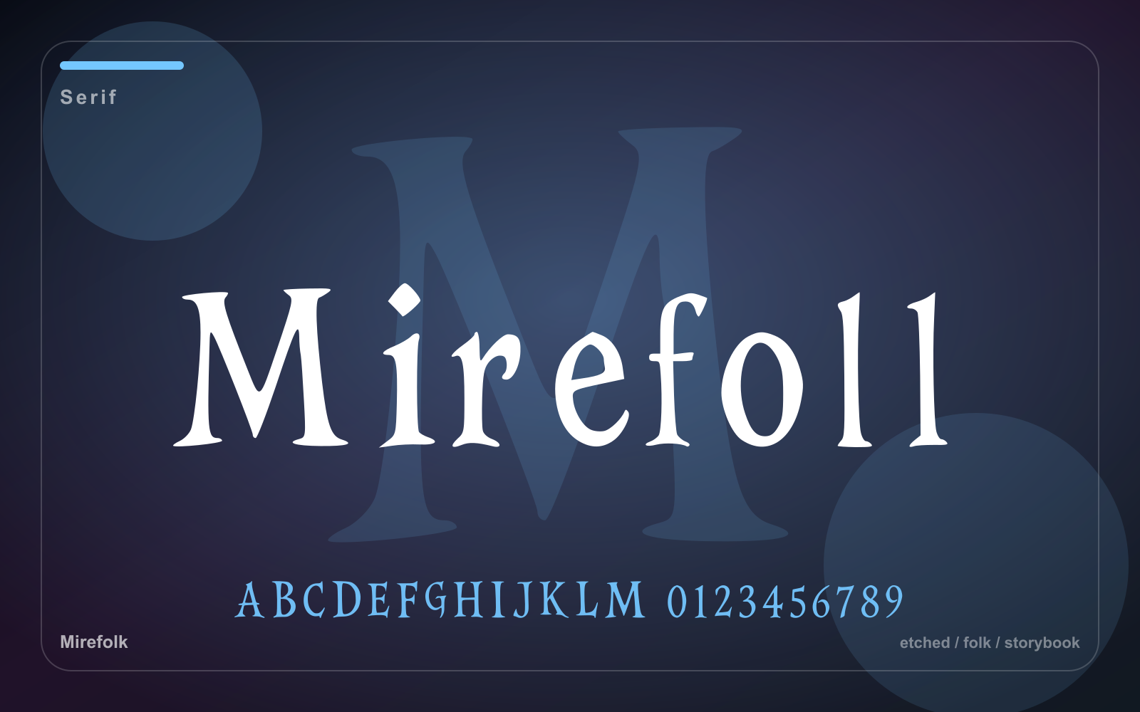 Mirefolk poster typography showcase