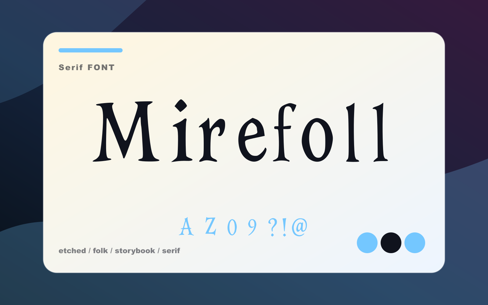 Mirefolk cover typography showcase
