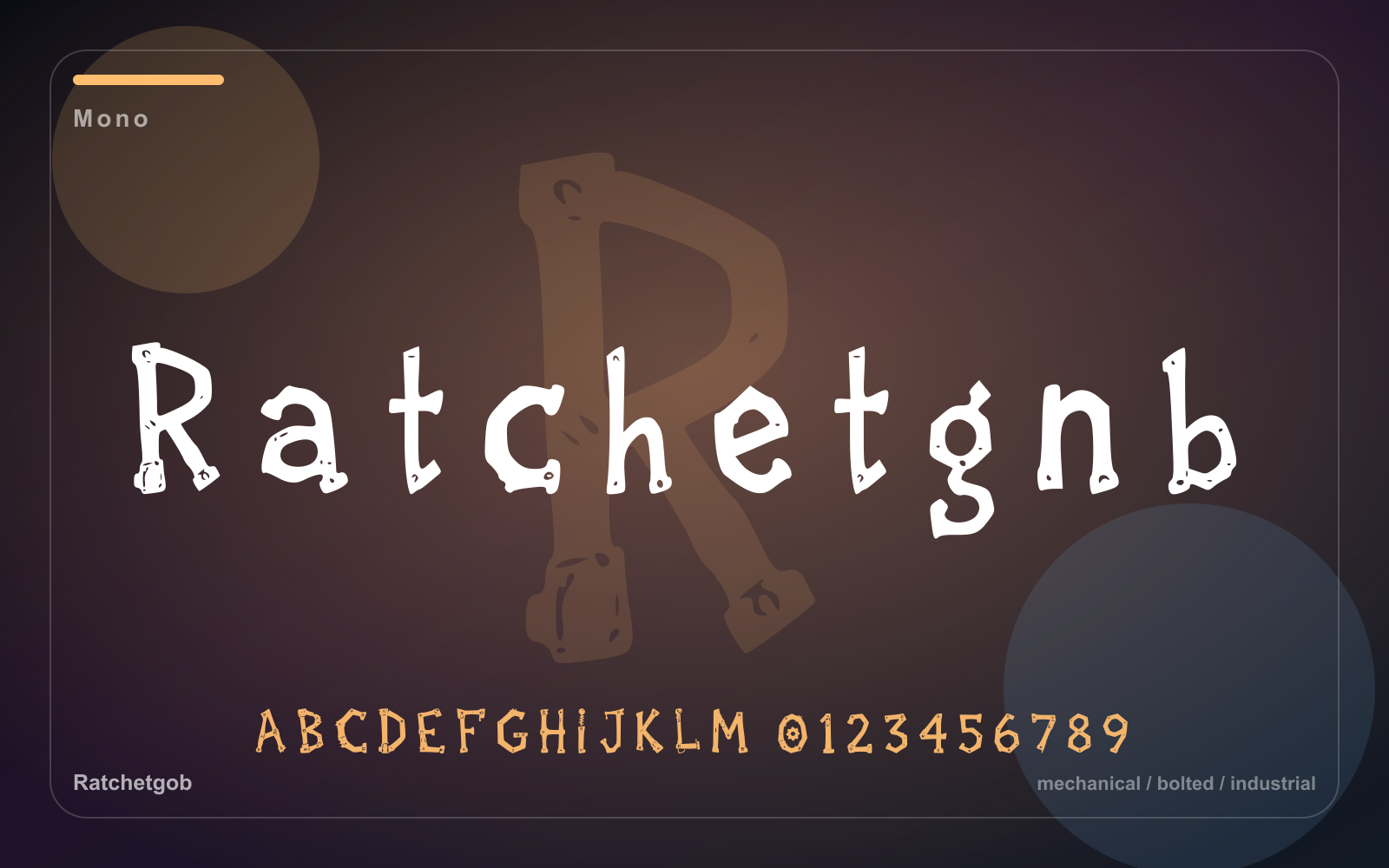 Ratchetgob poster typography showcase