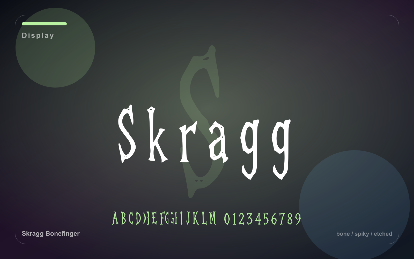 Skragg Bonefinger poster typography showcase