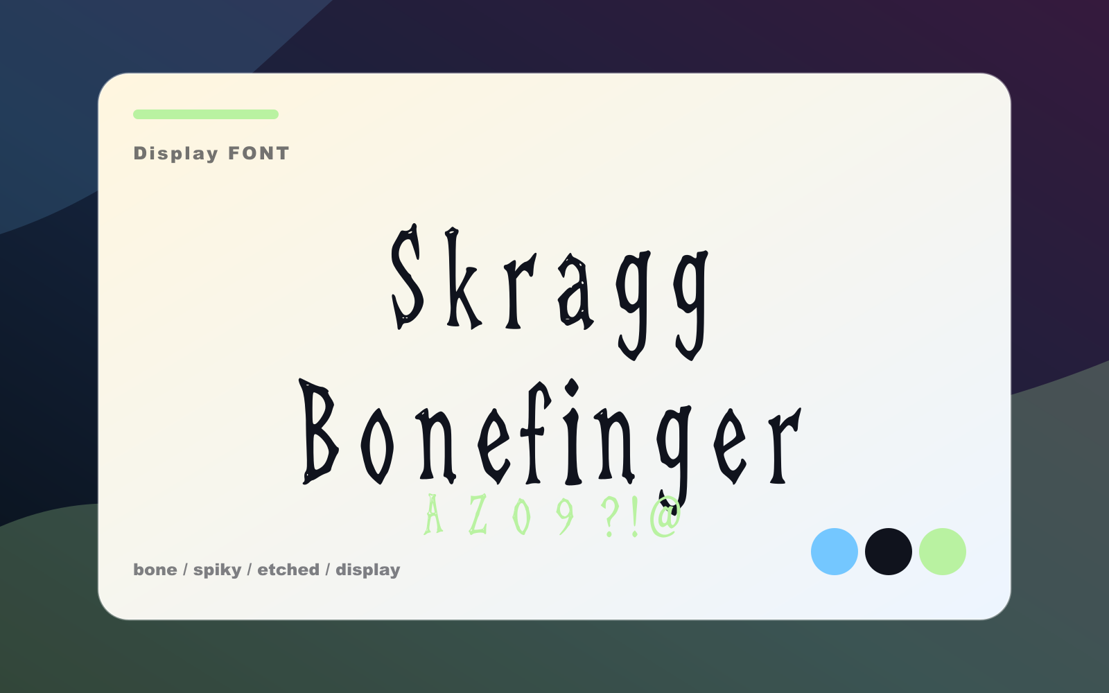 Skragg Bonefinger cover typography showcase