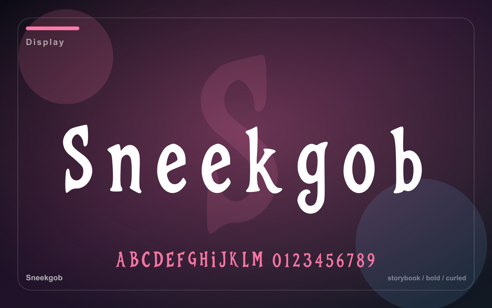 Sneekgob poster typography showcase