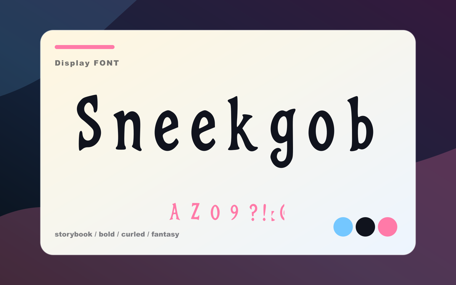 Sneekgob cover typography showcase