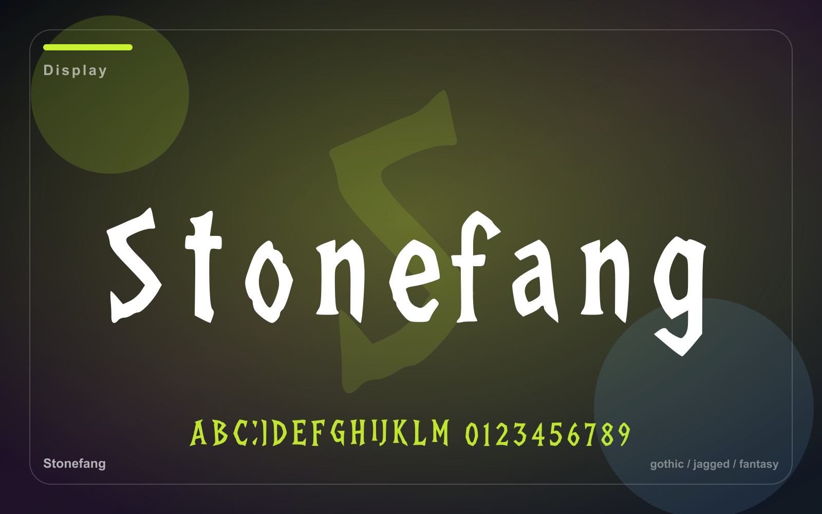 Stonefang poster typography showcase