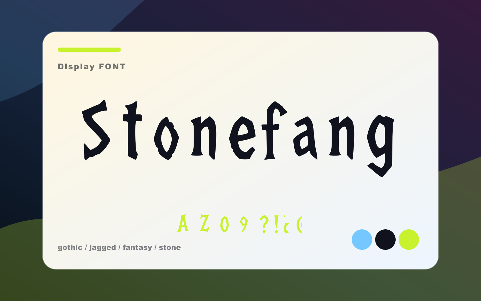 Stonefang cover typography showcase