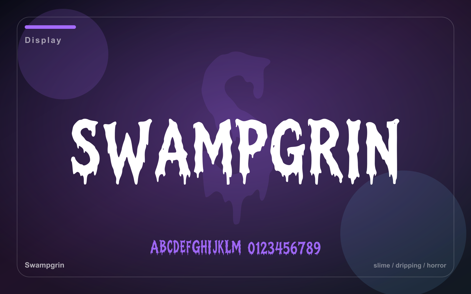 Swampgrin poster typography showcase