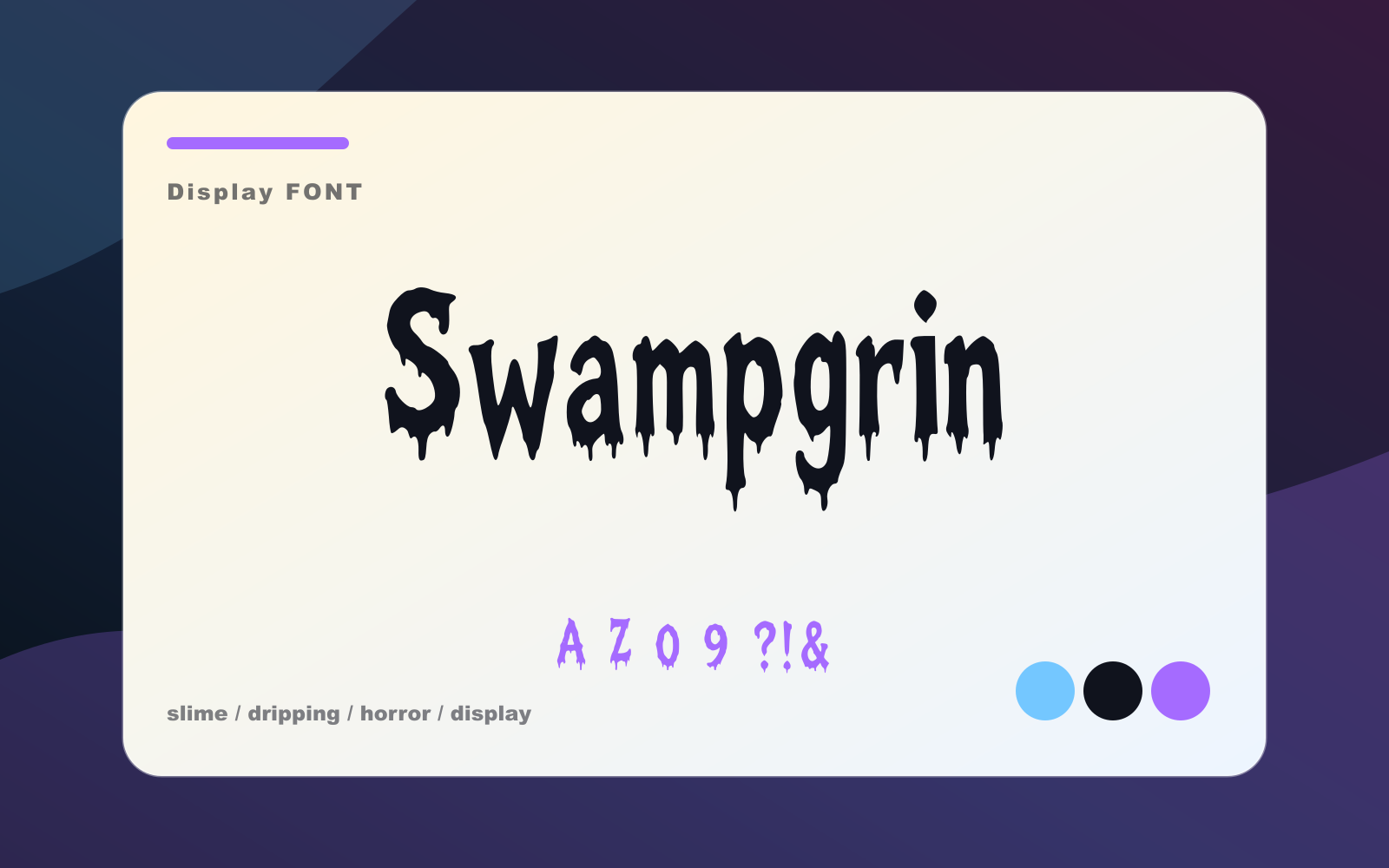 Swampgrin cover typography showcase