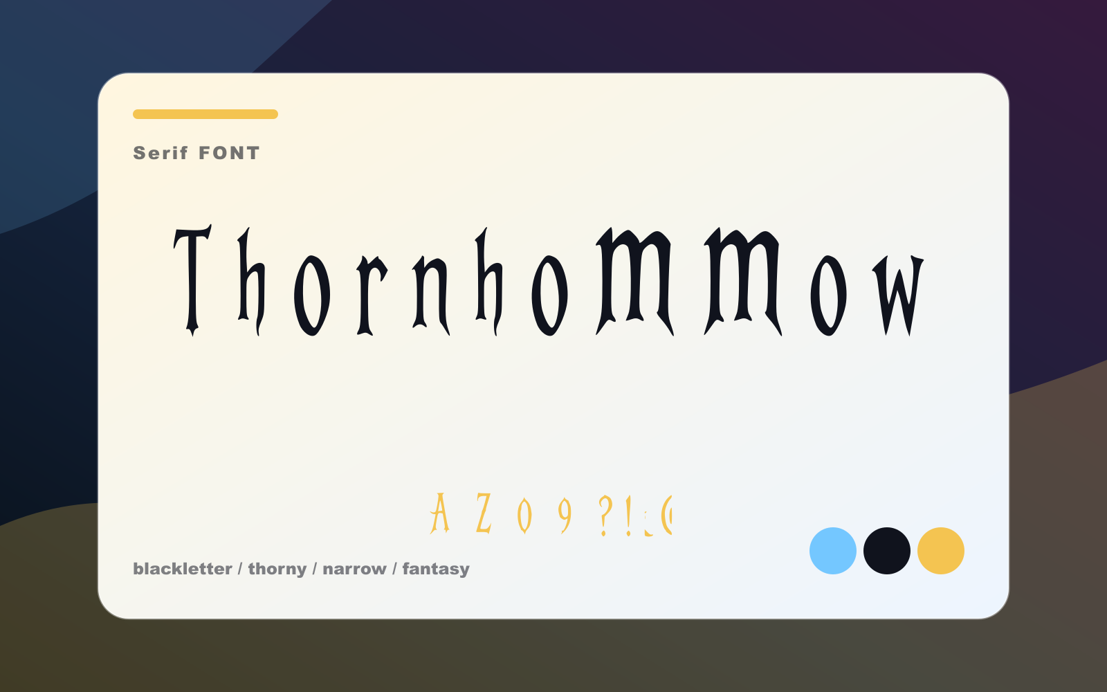 Thornhollow cover typography showcase